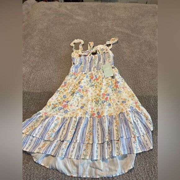 Maaji Backyard Spell Cutout Floral Print Cover-Up Mini Dress Size Small - Picture 3 of 6